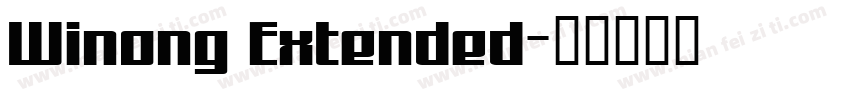 Winong Extended字体转换